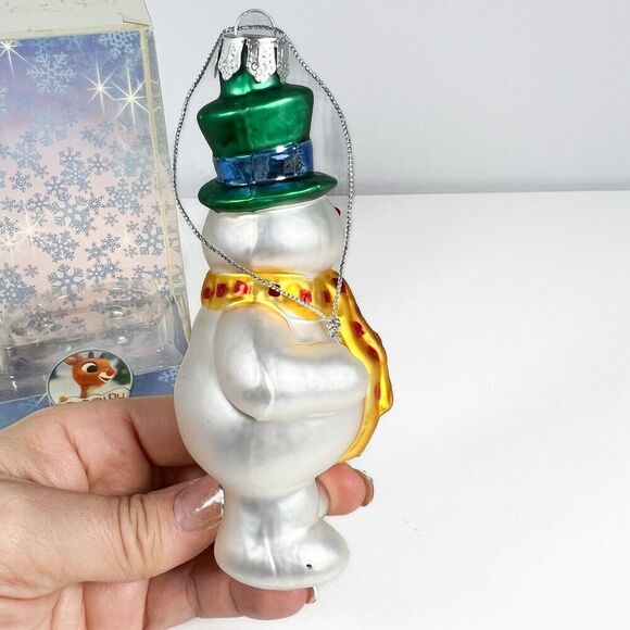 Vintage Handmade  Blown Glass Frosty The Snowman with Pipe Warner NO BOX - Picture 4 of 5